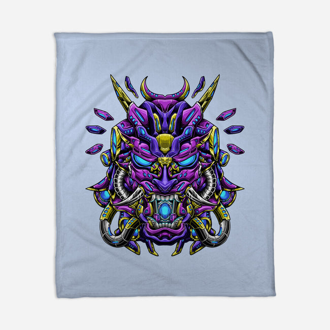 Mecha Oni Sama-none fleece blanket-aleoarts