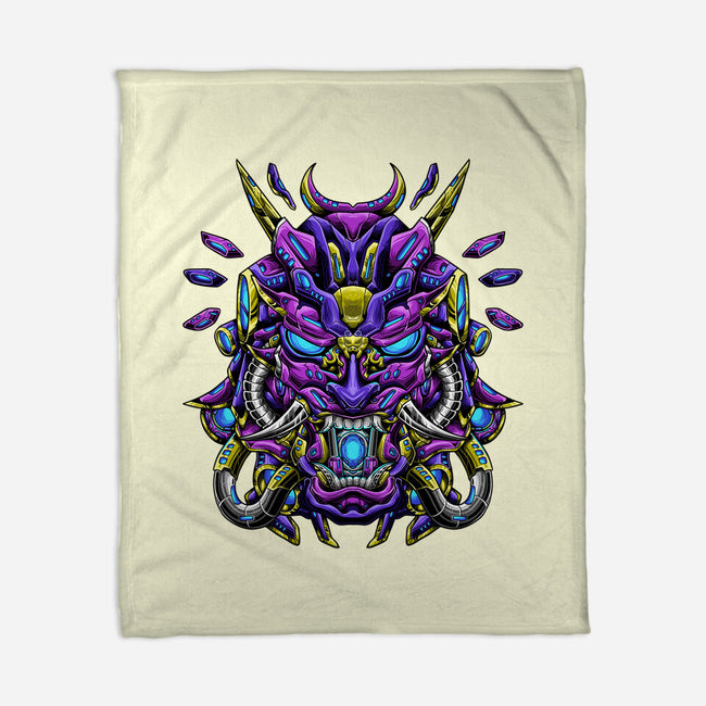 Mecha Oni Sama-none fleece blanket-aleoarts