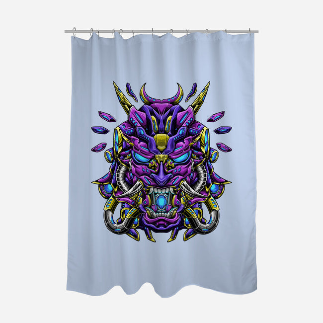 Mecha Oni Sama-none polyester shower curtain-aleoarts