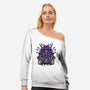 Mecha Oni Sama-womens off shoulder sweatshirt-aleoarts