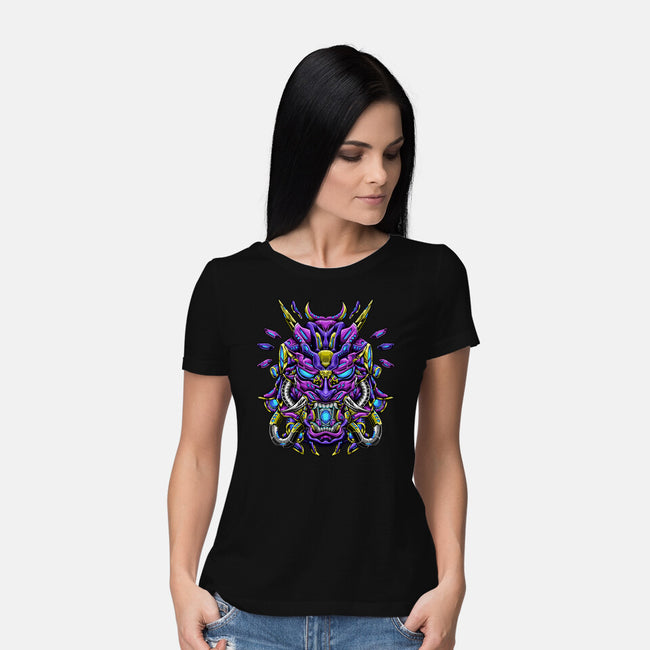 Mecha Oni Sama-womens basic tee-aleoarts