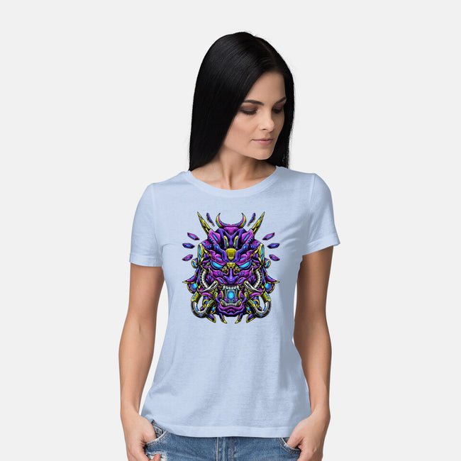 Mecha Oni Sama-womens basic tee-aleoarts