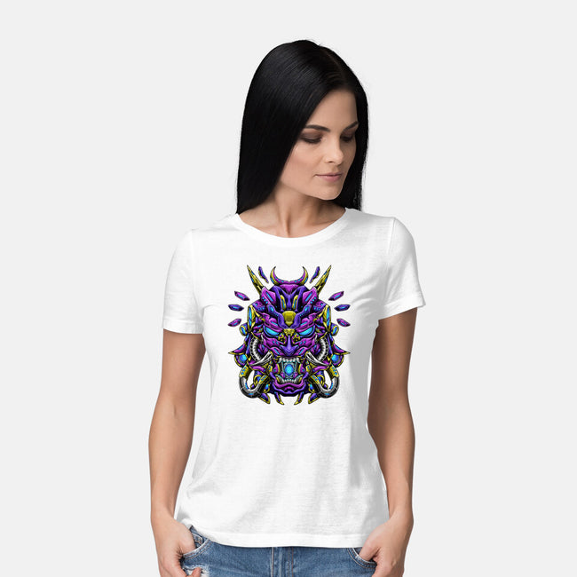 Mecha Oni Sama-womens basic tee-aleoarts