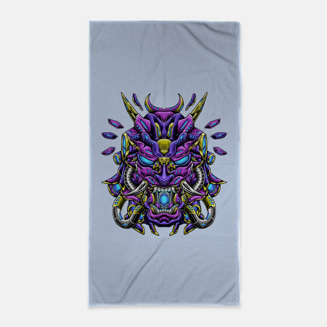 Mecha Oni Sama-none beach towel-aleoarts