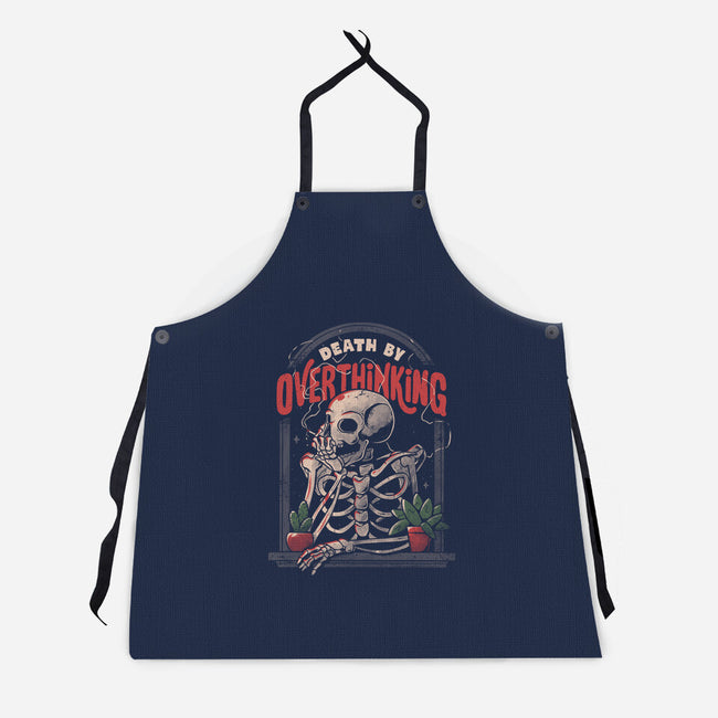 Death by Overthinking-unisex kitchen apron-eduely