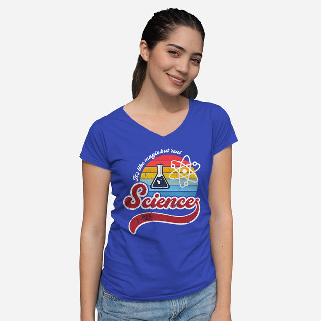 Science is Magic-womens v-neck tee-DrMonekers