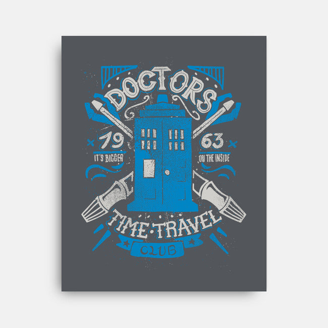 Doctors Time Travel Club-none stretched canvas-Azafran