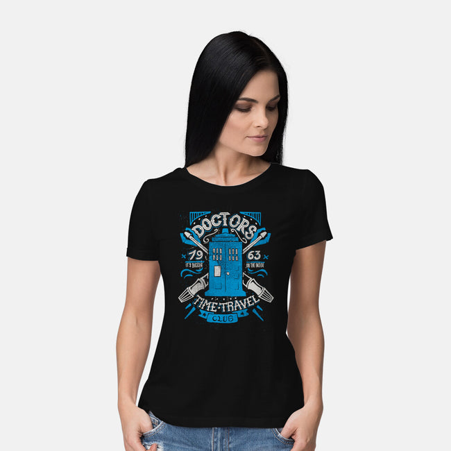 Doctors Time Travel Club-womens basic tee-Azafran