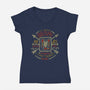88MPH Time Travel Club-womens v-neck tee-Azafran