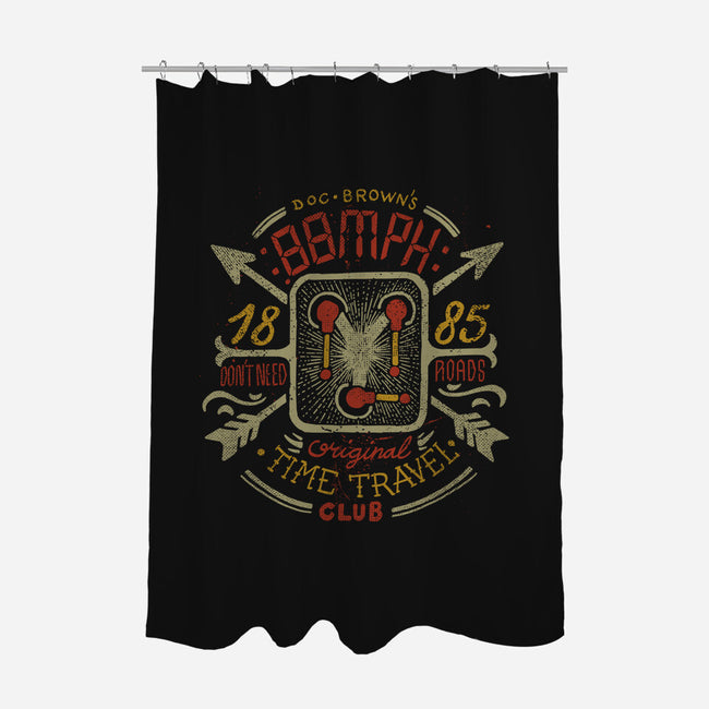 88MPH Time Travel Club-none polyester shower curtain-Azafran