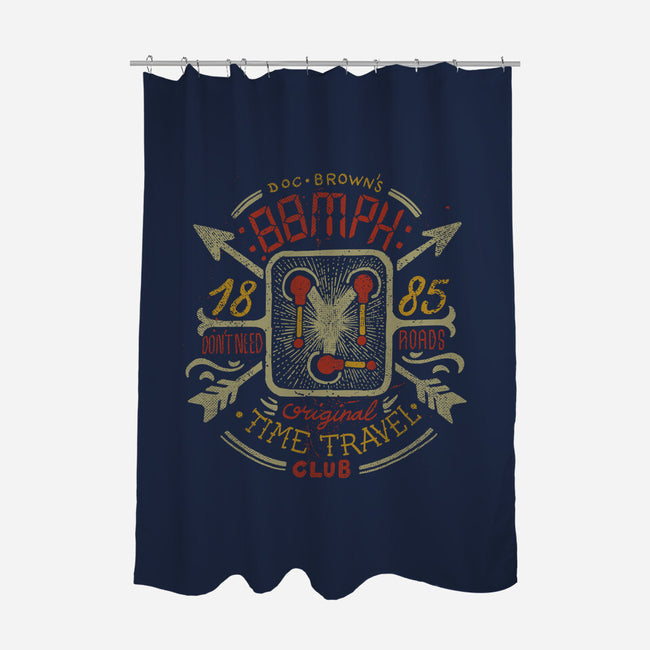 88MPH Time Travel Club-none polyester shower curtain-Azafran