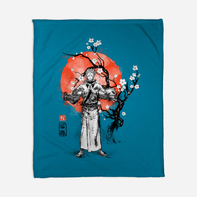 Sukuna Ink-none fleece blanket-IKILO