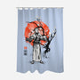 Sukuna Ink-none polyester shower curtain-IKILO