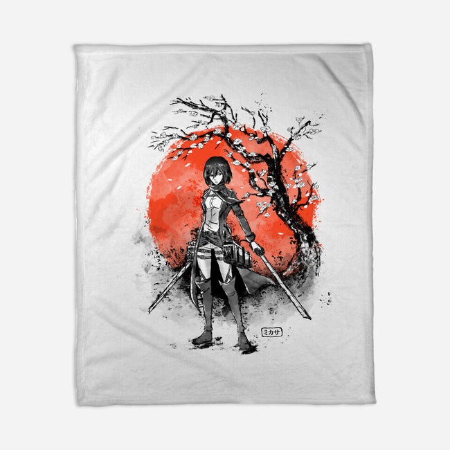 Mikasa Ink-none fleece blanket-IKILO