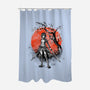 Mikasa Ink-none polyester shower curtain-IKILO