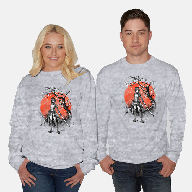 Mikasa Ink-unisex crew neck sweatshirt-IKILO