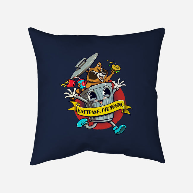 Eat Trash, Die Young-none removable cover throw pillow-andremuller.art