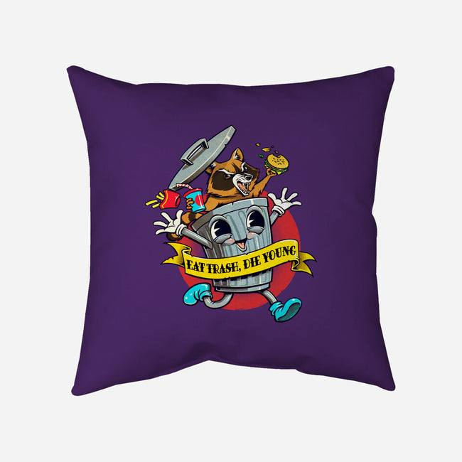 Eat Trash, Die Young-none removable cover throw pillow-andremuller.art