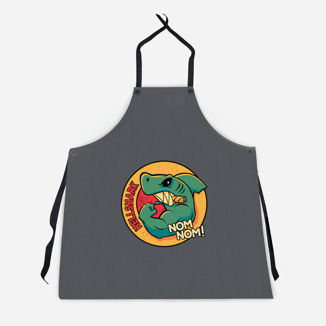 The Flying Hellshark-unisex kitchen apron-teesgeex