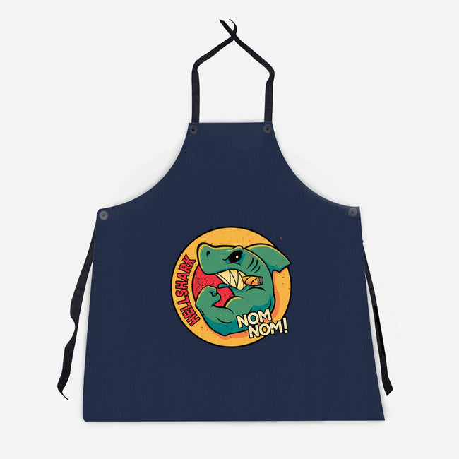 The Flying Hellshark-unisex kitchen apron-teesgeex