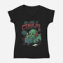 The Calls Of Cthulhu-womens v-neck tee-eduely