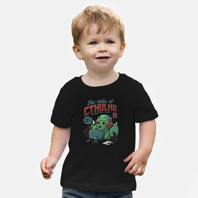 The Calls Of Cthulhu-baby basic tee-eduely