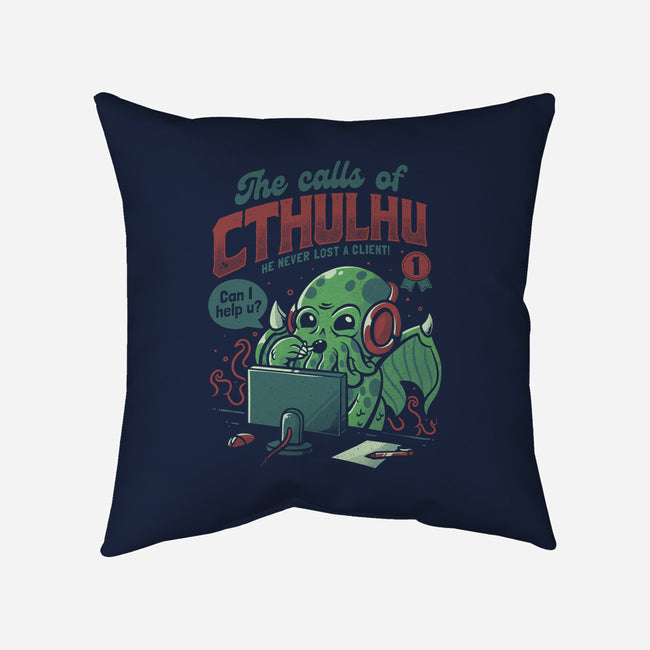 The Calls Of Cthulhu-none removable cover w insert throw pillow-eduely
