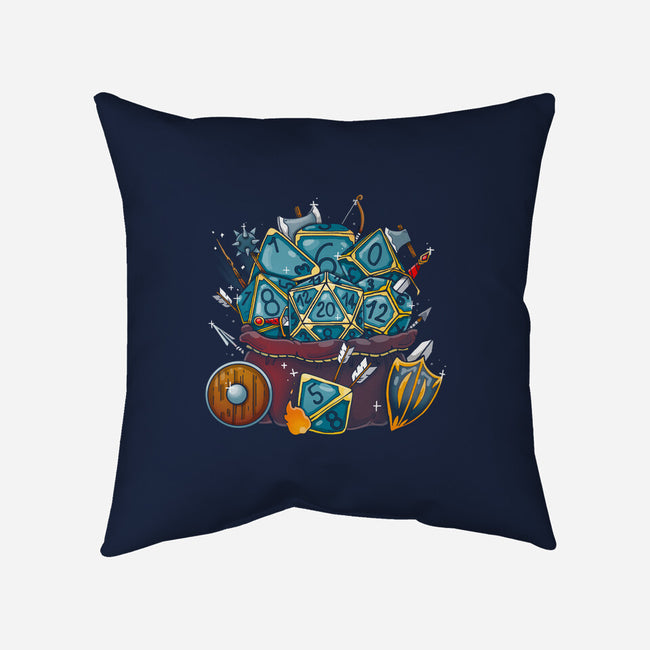Set Dice Roll-none removable cover w insert throw pillow-Vallina84