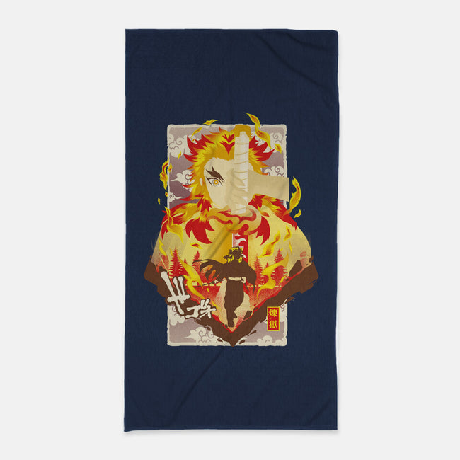 Flame Breathing-none beach towel-hypertwenty