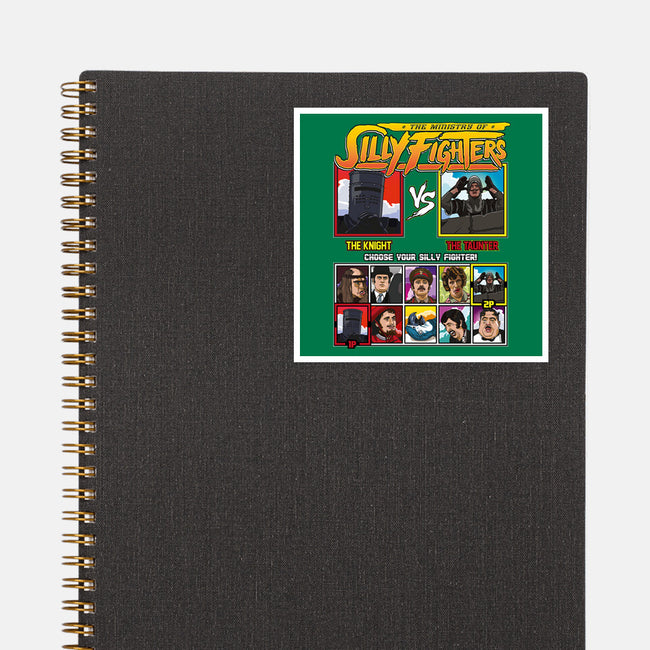 Ministry Of Silly Fighters-none glossy sticker-Retro Review