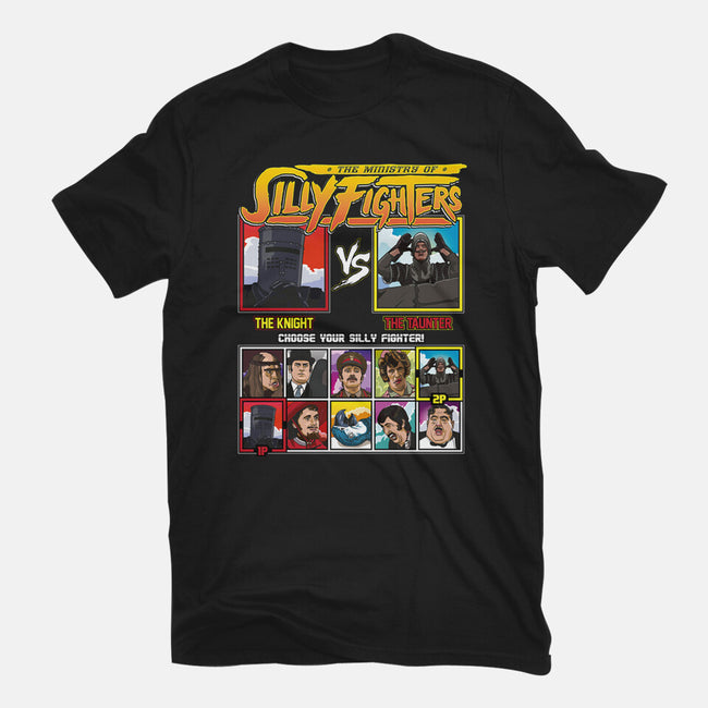 Ministry Of Silly Fighters-womens basic tee-Retro Review