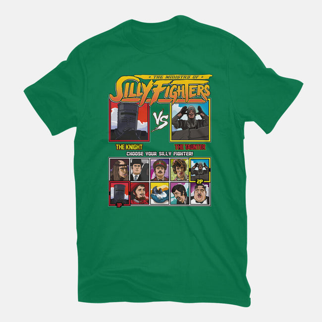 Ministry Of Silly Fighters-womens basic tee-Retro Review