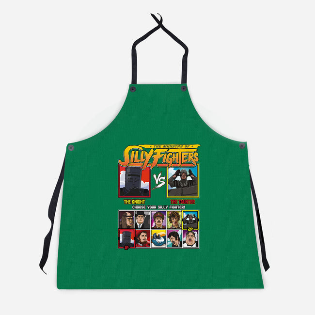 Ministry Of Silly Fighters-unisex kitchen apron-Retro Review