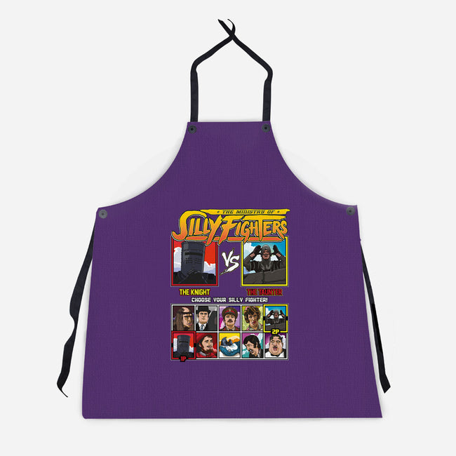 Ministry Of Silly Fighters-unisex kitchen apron-Retro Review