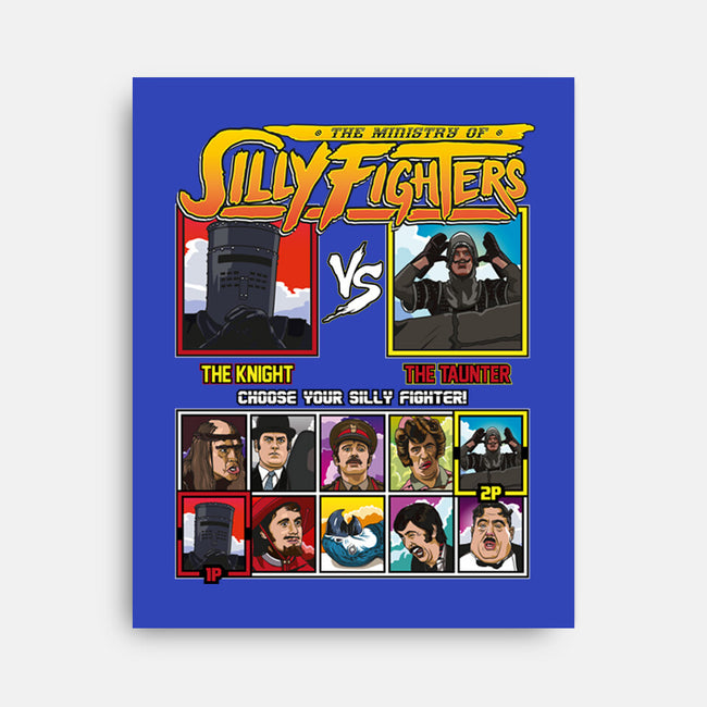 Ministry Of Silly Fighters-none stretched canvas-Retro Review