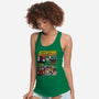 Ministry Of Silly Fighters-womens racerback tank-Retro Review
