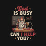 God Is Busy-none removable cover w insert throw pillow-eduely