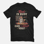God Is Busy-womens basic tee-eduely