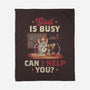 God Is Busy-none fleece blanket-eduely