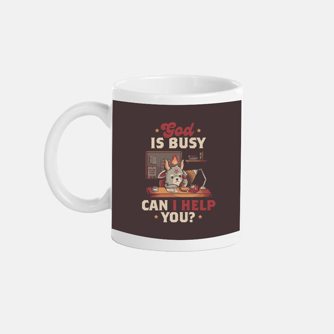 God Is Busy-none glossy mug-eduely