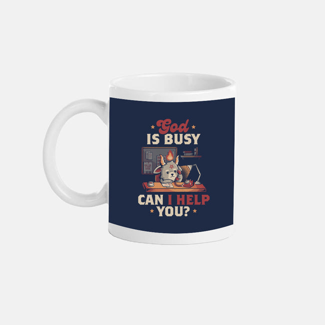 God Is Busy-none glossy mug-eduely