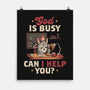 God Is Busy-none matte poster-eduely