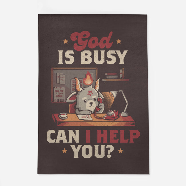 God Is Busy-none outdoor rug-eduely