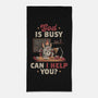 God Is Busy-none beach towel-eduely