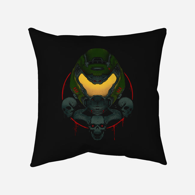 Doom Marine-none removable cover w insert throw pillow-RamenBoy