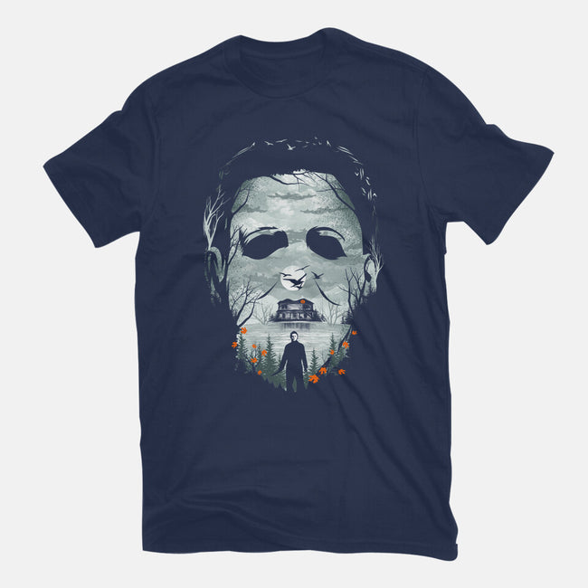 Halloween Night-womens fitted tee-dandingeroz