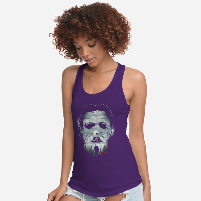 Halloween Night-womens racerback tank-dandingeroz