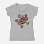 Back To Space Ramen-womens v-neck tee-hirolabs