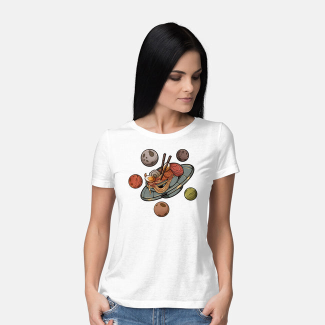 Back To Space Ramen-womens basic tee-hirolabs