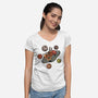 Back To Space Ramen-womens v-neck tee-hirolabs
